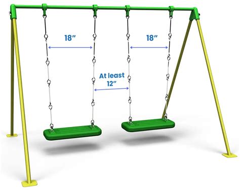 swing set spacing chart